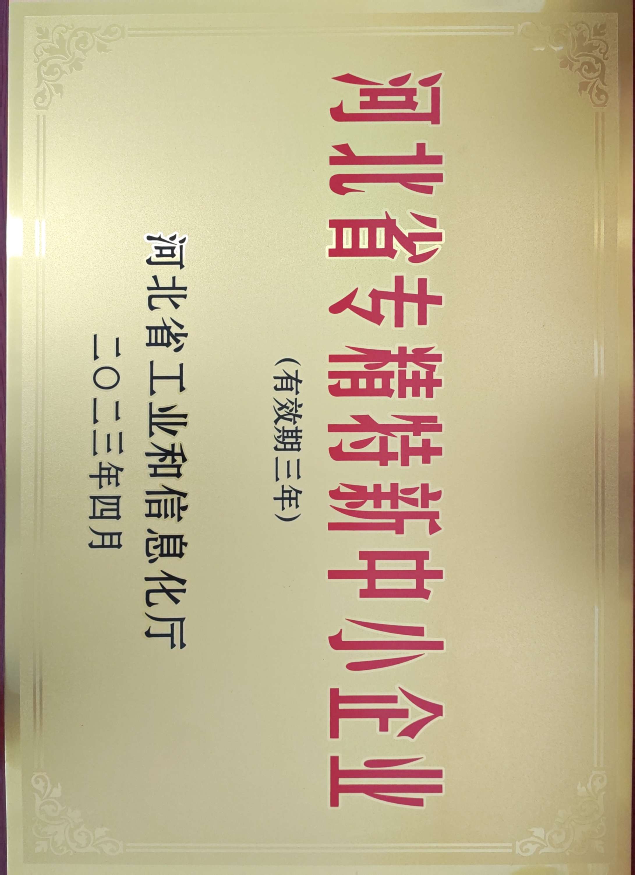 省级专精特新企业